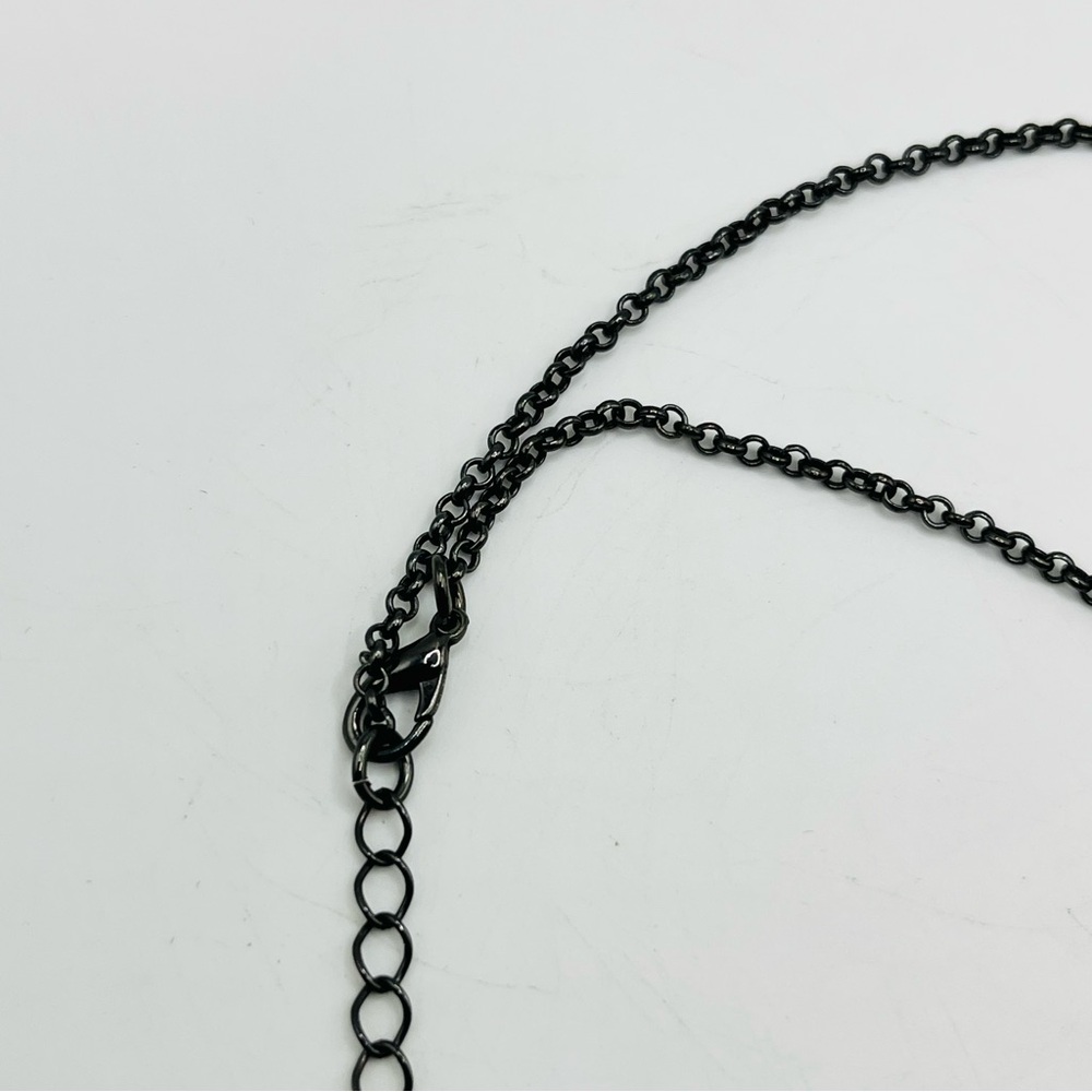Vintage Trifari Signed Clear Tear Drop Crystal Glass Necklace 20” - Picture 5 of 6
